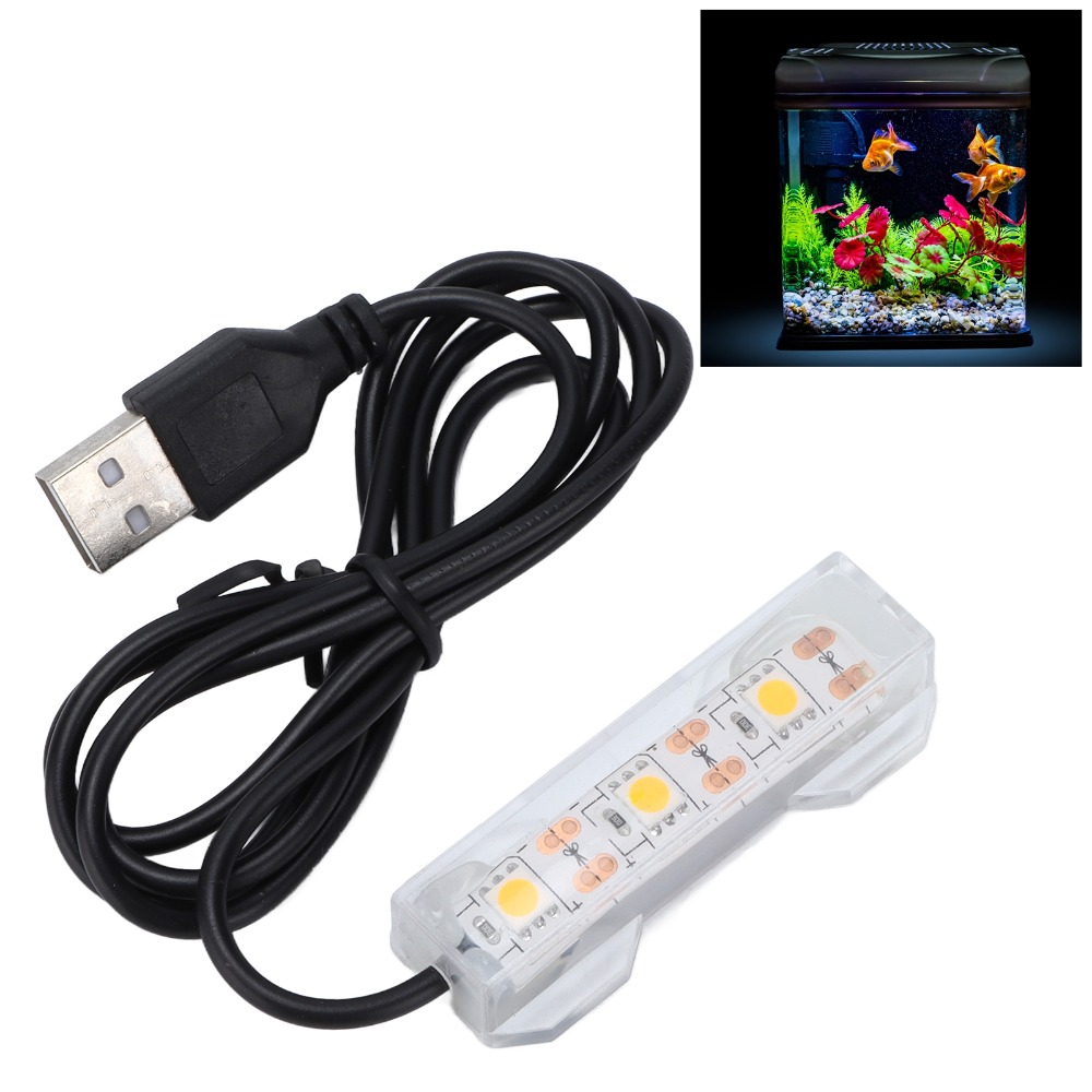Aquarium Fish Light Lamp - 装飾照明 USB 水槽ライト 多色プラスチック水槽 LED ライト