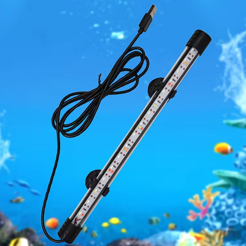Aquarium Fish Light Lamp - 17-47 センチメートル USB プラグ水族館ライト LED 防水水槽ライト水中照明水中ランプ植物成長ランプ