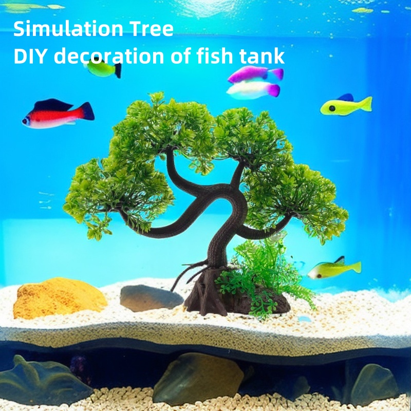 Aquarium Fish Big Size - シミュレーション水ガラス水槽造園装飾模造水植物樹水族館の装飾 DIY 水槽の装飾ビッグサイズ