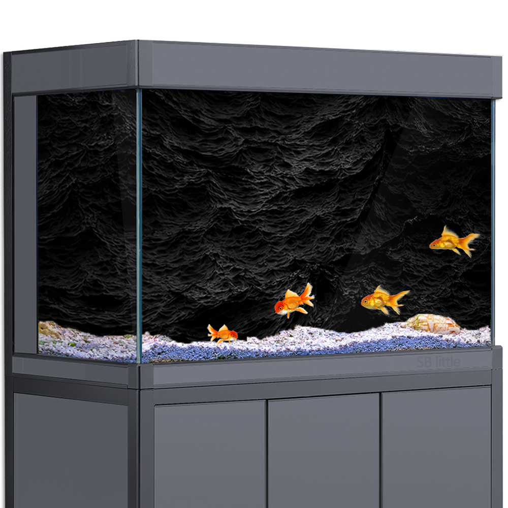 Aquarium Fish Lego - 水族館の装飾ステッカー,黒いレンガの石の壁,3Dポスター,防水