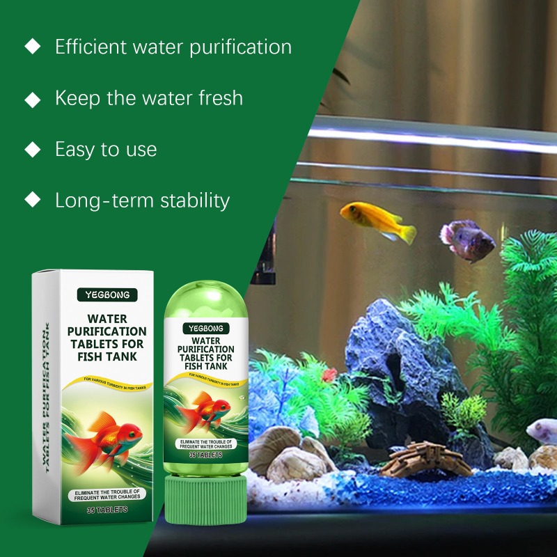 Aquarium Fish Keeping - 水槽用浄水タブレット 効率的な鮮度保持 簡単使用 長期安定性 水槽の消臭と藻類除去に