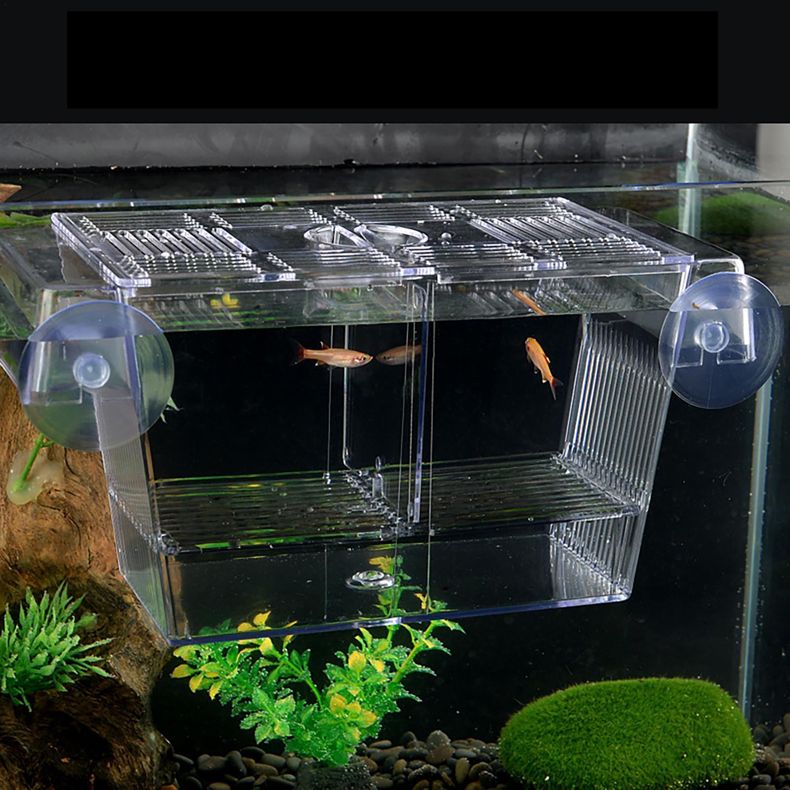 Aquarium Fish Medicine - 3種類のアクリル製魚繁殖隔離ボックス、ベタ魚水槽、繁殖用魚タンク、孵化インキュベーター、魚小屋、家庭用孵化場