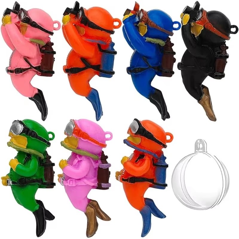 Aquarium Fish Popular - 1/2個 魚タンクダイバーオーナメント ランドスケープデコレーション アクアリウムギフト 人気のフローティング、宮崎駿のボールとライン付きファッティ