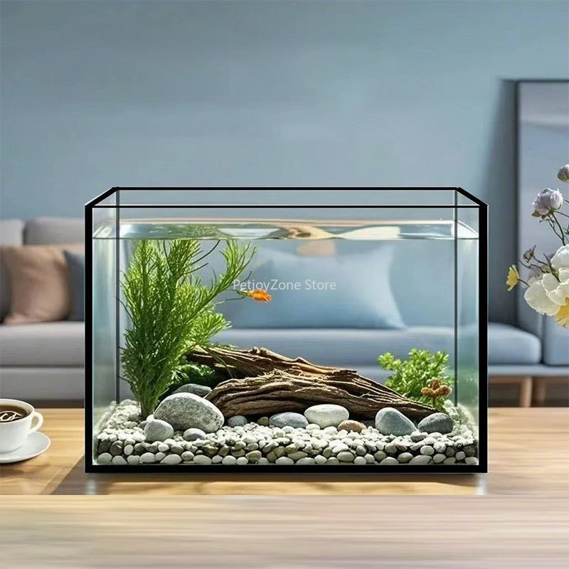 Aquarium Fish Keeping - 超透明大型長方形ガラス水槽 カスタム容量 電力220v 環境に優しいスタイル カメ・魚飼育用