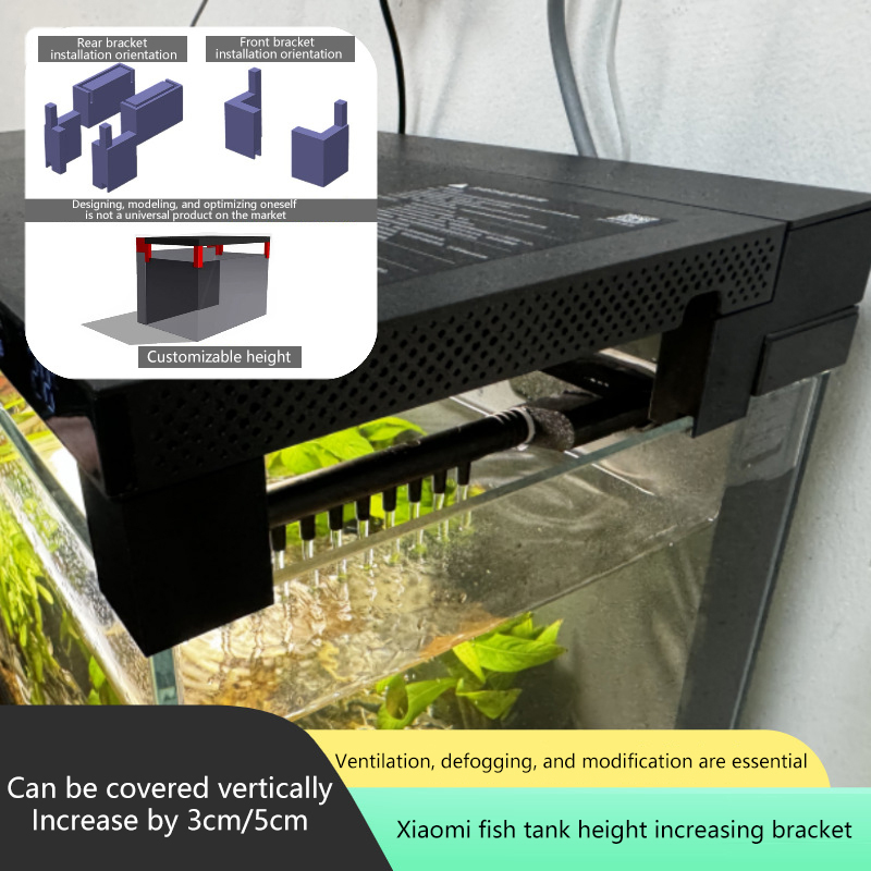 Aquarium Xiaomi - Xiaomi Mijiaスマート水槽用スタンド式蓋ライザーブラケットセット、水槽高さ調整サポート、冷却＆換気パーツ