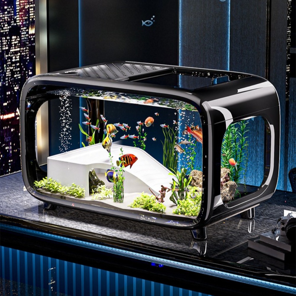 Aquarium Fish Live - 透明な高級水槽、耐久性のあるリビングルーム装飾、小型金魚水槽、耐衝撃性水槽用品