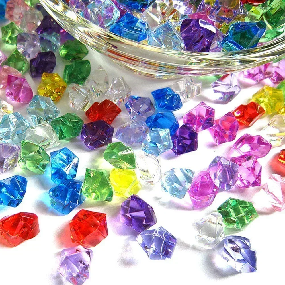 Aquarium Fish Lego - 水槽用のカラフルなアクリル角氷,花瓶の装飾,植物フィラー,小石,水族館の付属品,家の装飾,200個