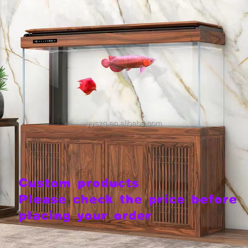 Aquarium Fish Live - 業務用高級ガラス製長方形壁掛け水槽、耐久性のあるリビングルーム用大型300L～1000リットル魚飼育キャビネット