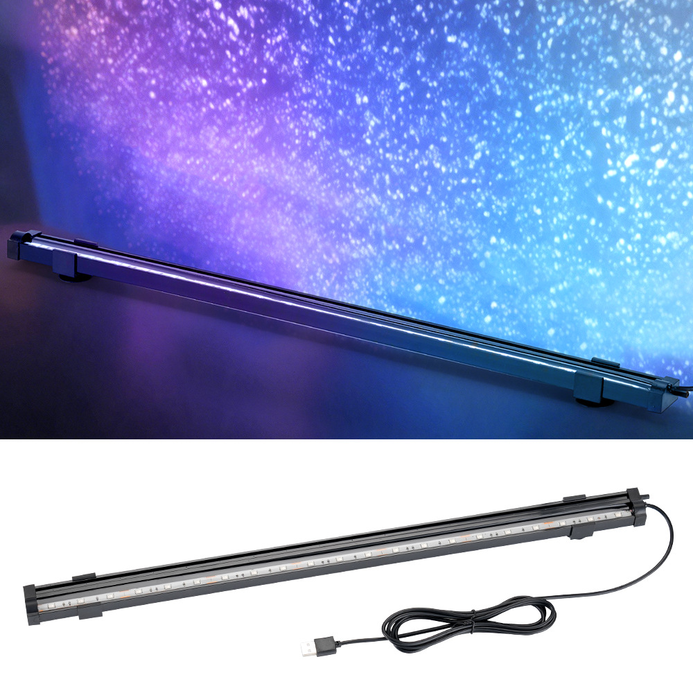 Aquarium Fish Light Lamp - USB LED水槽エアバブルライト自動RGB変色魚タンクエアストーン酸素バブラー水中装飾ランプ