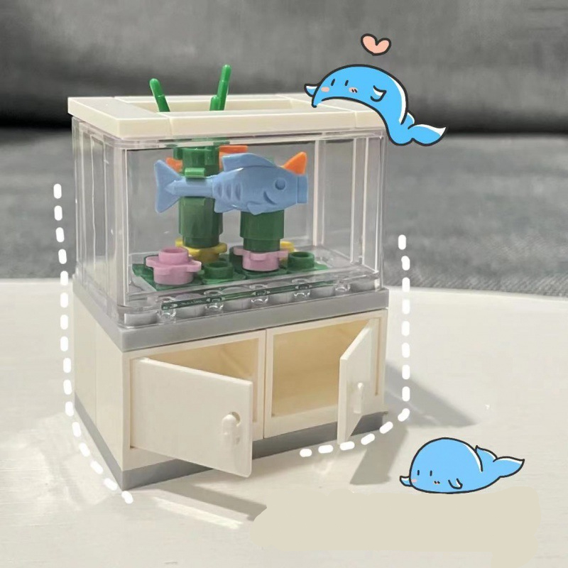 子供のためのおもちゃのビルディングブロック,ミニチュアのレン - Aquarium Fish Lego のレビューと価格