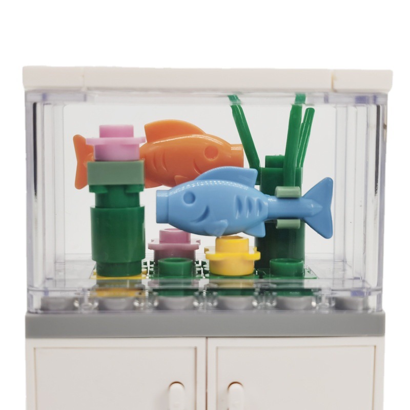 子供のためのおもちゃのビルディングブロック,ミニチュアのレン - Aquarium Fish Lego のレビューと価格