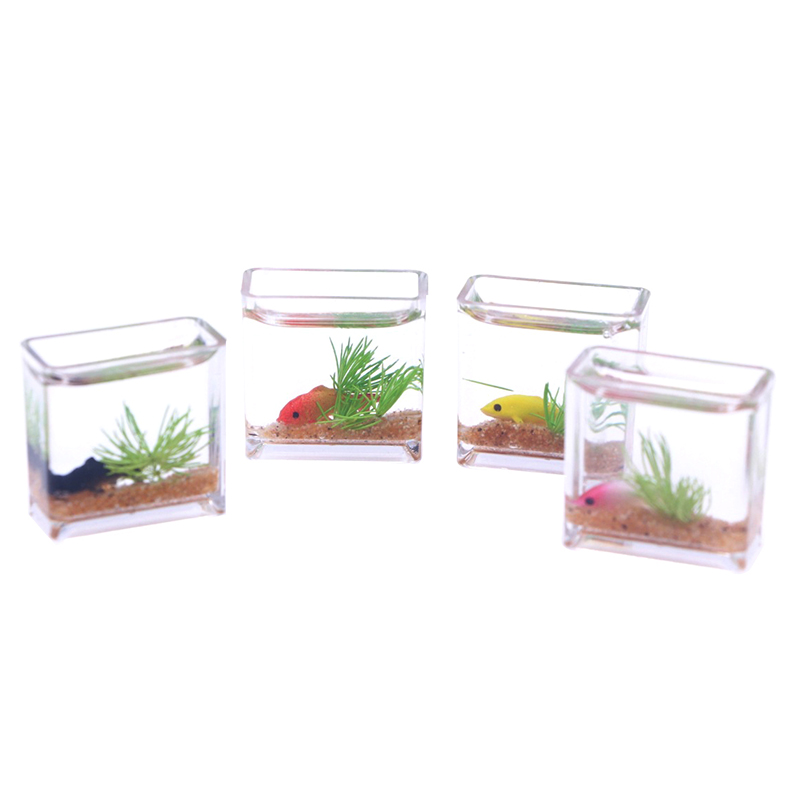 1Pc 1:12 ドールハウスミニチュア水槽シミュレーション - Fish Toys For Aquarium のレビューと価格