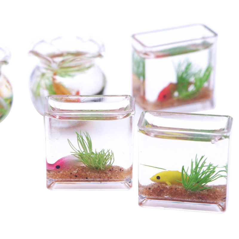 1Pc 1:12 ドールハウスミニチュア水槽シミュレーション - Fish Toys For Aquarium のレビューと価格