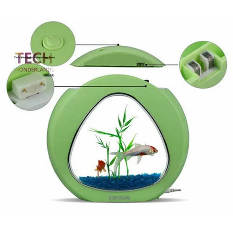 SUNSUN アクリル水族館生態水槽オフィスデスクトップクリ - Aquarium Fish Big Size のレビューと価格