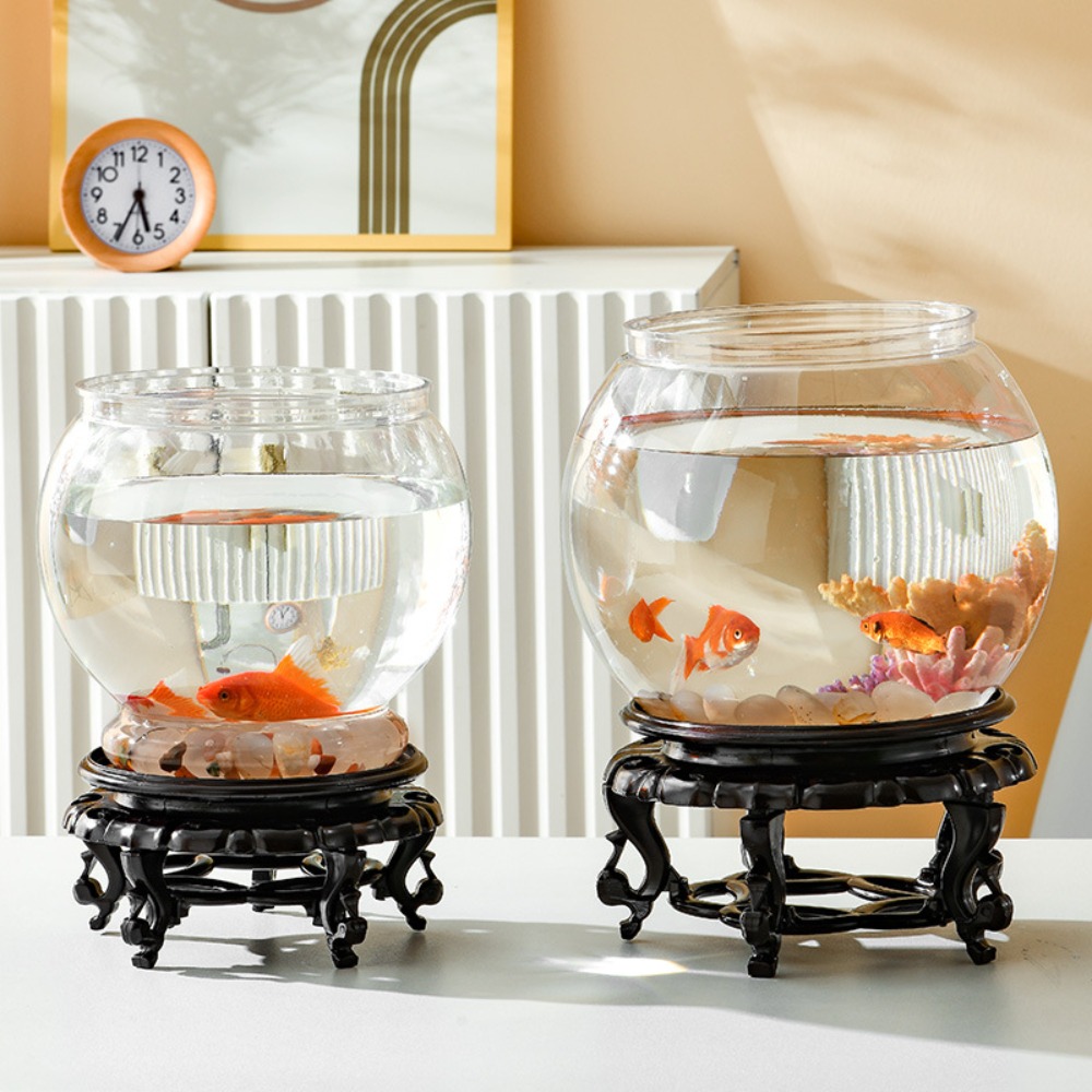 ホームデコレーション クリア透明丸型水槽 プラスチック製小型 - Aquarium Fish Live のレビューと価格