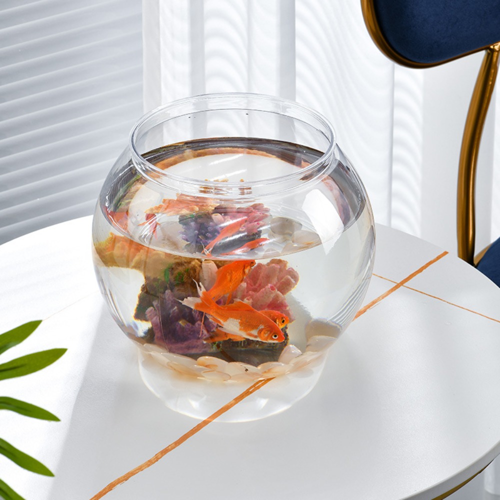 ホームデコレーション クリア透明丸型水槽 プラスチック製小型 - Aquarium Fish Live のレビューと価格