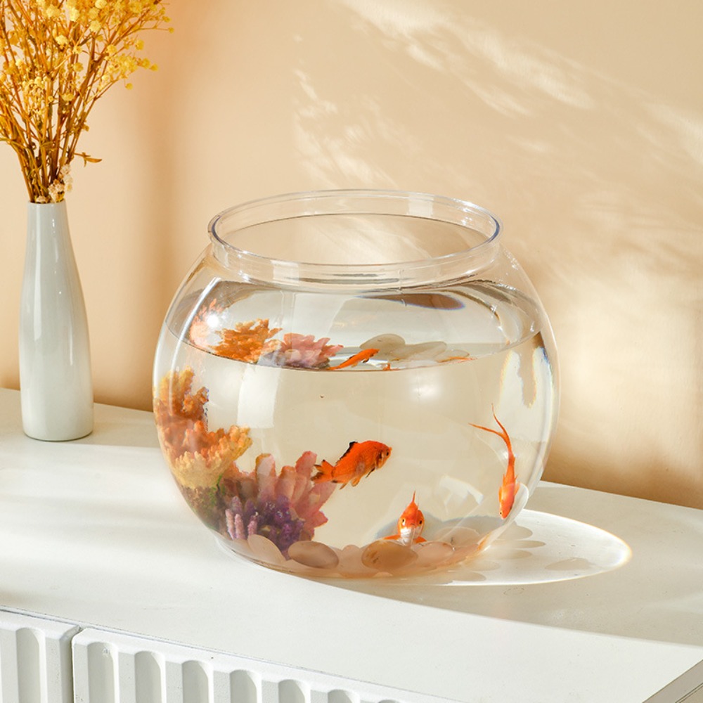 ホームデコレーション クリア透明丸型水槽 プラスチック製小型 - Aquarium Fish Live のレビューと価格