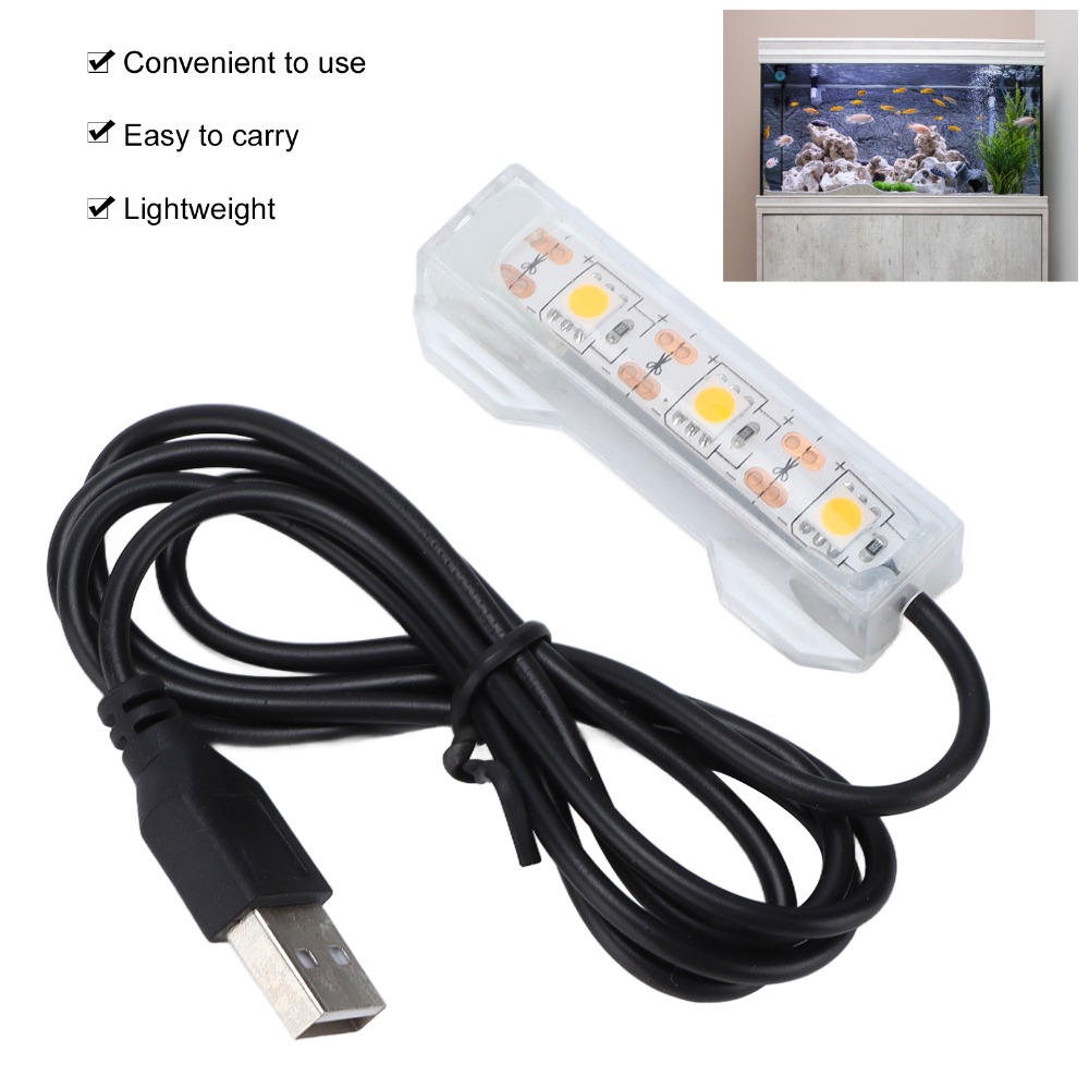装飾照明 USB 水槽ライト 多色プラスチック水槽 LED  - Aquarium Fish Light Lamp のレビューと価格