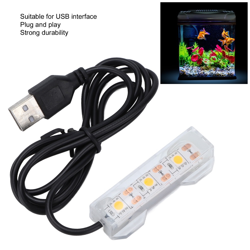 装飾照明 USB 水槽ライト 多色プラスチック水槽 LED  - Aquarium Fish Light Lamp のレビューと価格