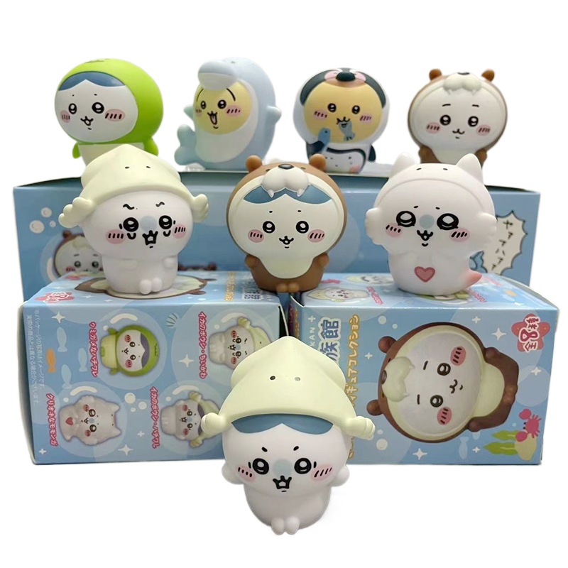 8個入り/箱 カワイイちいかわ水槽ブラインドボックスフィギュ - Fish Toys For Aquarium のレビューと価格