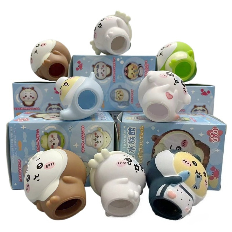 8個入り/箱 カワイイちいかわ水槽ブラインドボックスフィギュ - Fish Toys For Aquarium のレビューと価格