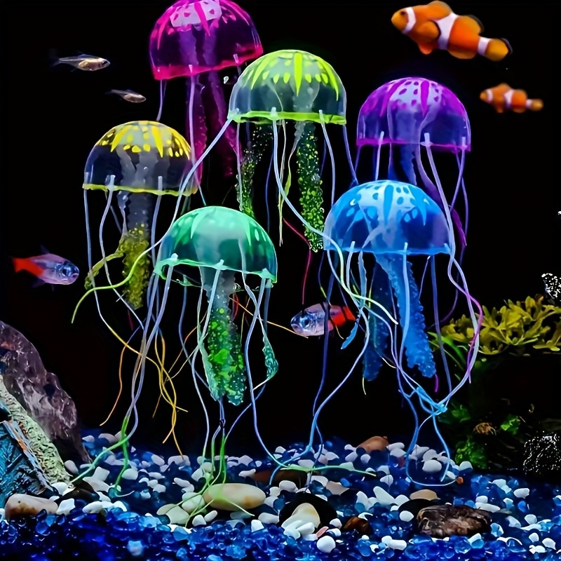 3/5個入り光るクラゲ水槽飾り、マルチカラーの浮遊オーナメン - Fish Toys For Aquarium のレビューと価格