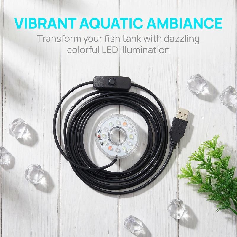 USB LED 水槽ライトマルチカラフルな水中ランプ防水ラウ - Aquarium Fish Lego のレビューと価格