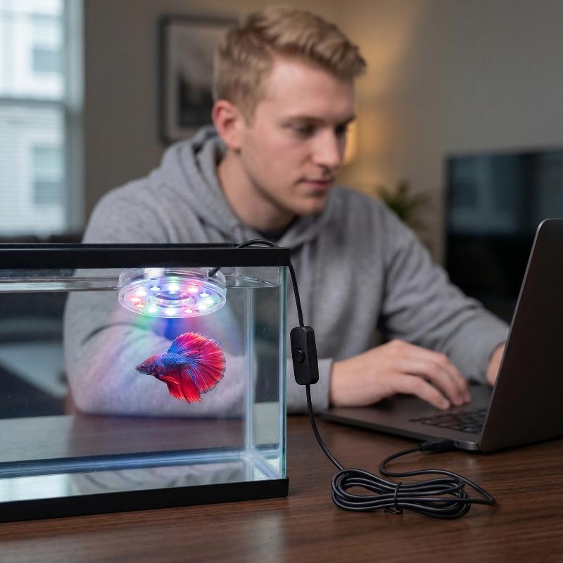 USB LED 水槽ライトマルチカラフルな水中ランプ防水ラウ - Aquarium Fish Lego のレビューと価格