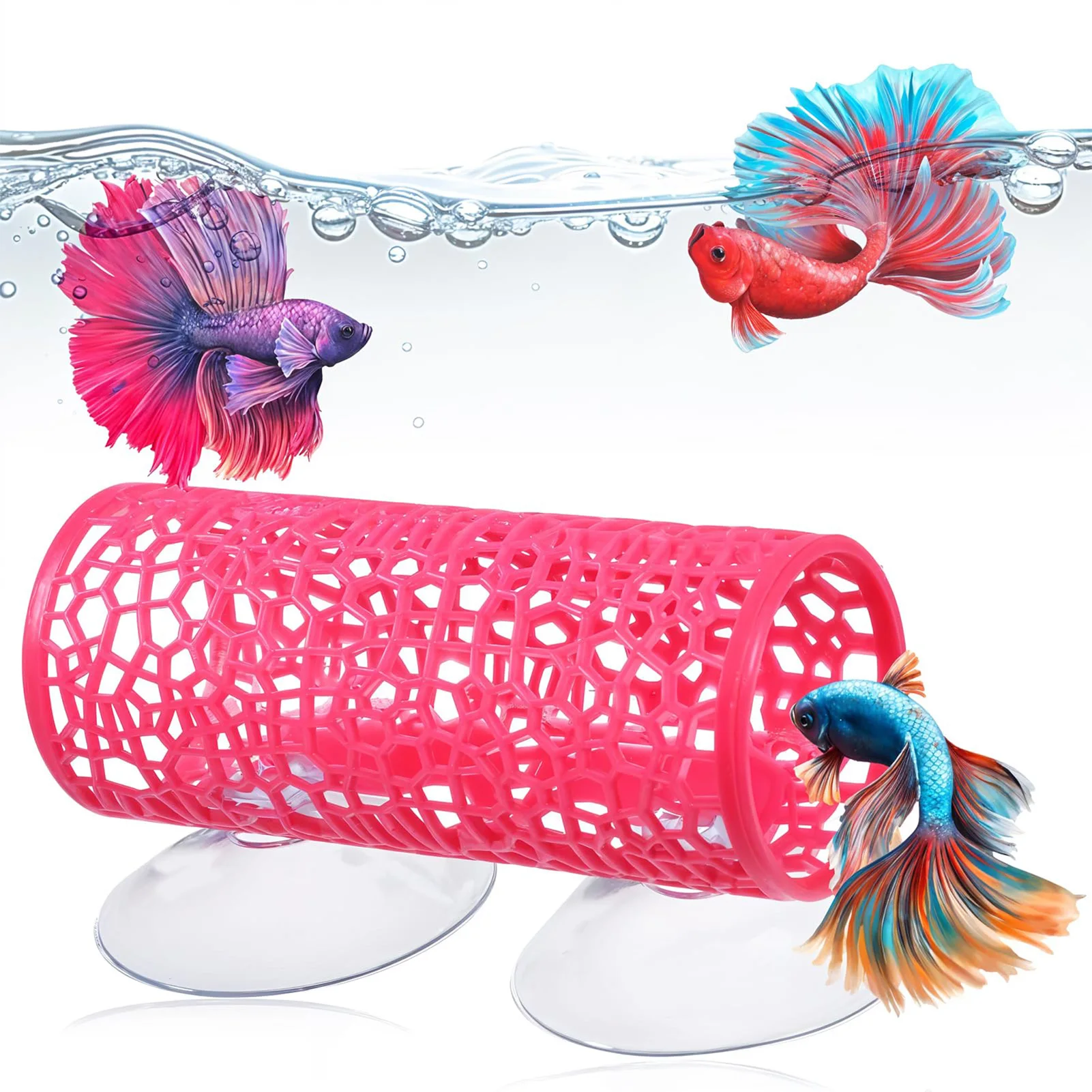 水槽用魚トンネルおもちゃ ベタ魚トンネル隠れ家＆遊び場の洞窟 - Fish Toys For Aquarium のレビューと価格