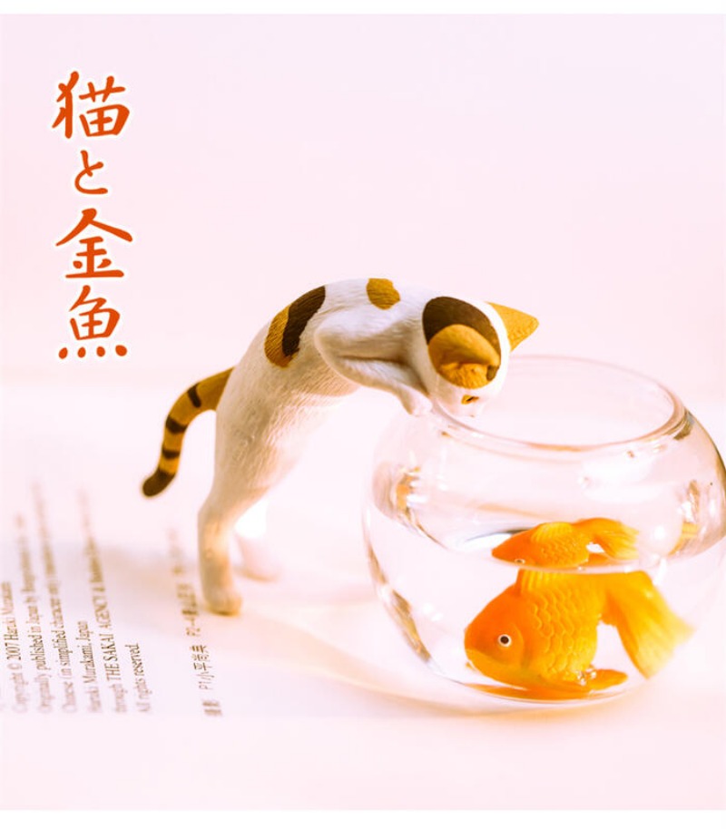 オリジナルカプセルおもちゃかわいいかわいい白黒キャリコ猫ハチ - Fish Toys For Aquarium のレビューと価格