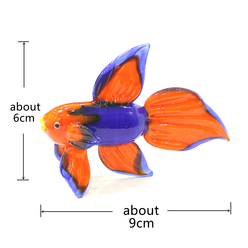 オレンジムラーノガラス熱帯魚の置物装飾品かわいい手作り海の動 - Aquarium Fish Live のレビューと価格