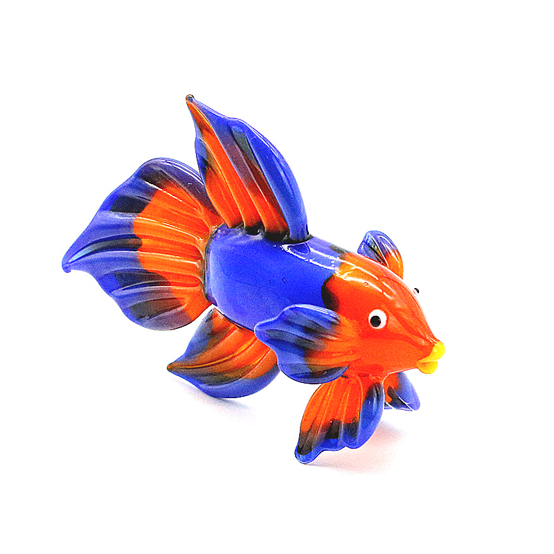オレンジムラーノガラス熱帯魚の置物装飾品かわいい手作り海の動 - Aquarium Fish Live のレビューと価格