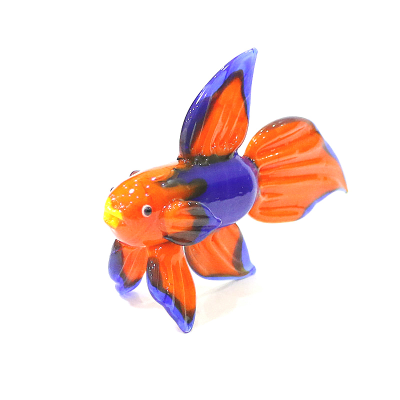 オレンジムラーノガラス熱帯魚の置物装飾品かわいい手作り海の動 - Aquarium Fish Live のレビューと価格