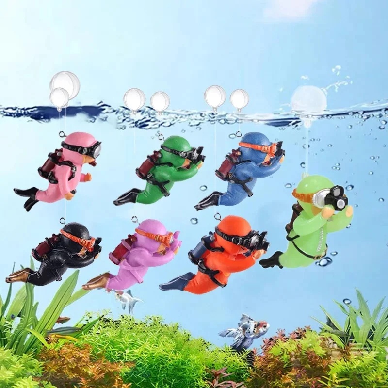 1/2個 魚タンクダイバーオーナメント ランドスケープデコレ - Aquarium Fish Popular のレビューと価格