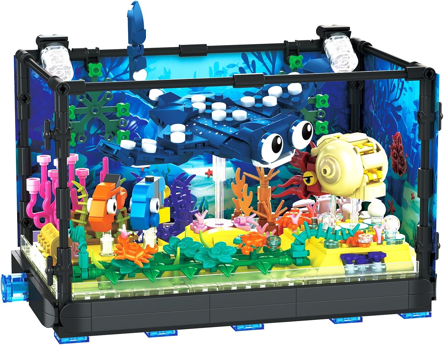 水槽組み立てセット - 海洋水族館おもちゃ、クリスマス、誕生 - Aquarium Fish Lego のレビューと価格