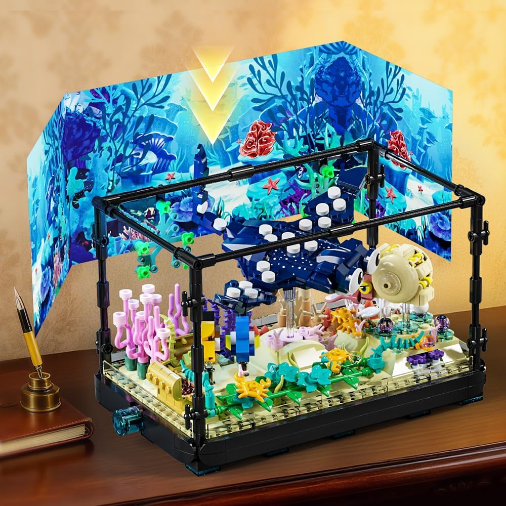 水槽組み立てセット - 海洋水族館おもちゃ、クリスマス、誕生 - Aquarium Fish Lego のレビューと価格