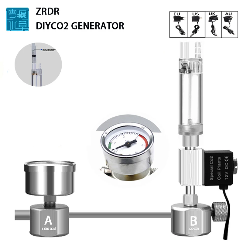 水槽用DIY CO2リアクタージェネレーターシステムキット、 - Co2 Diffuser Planted のレビューと価格