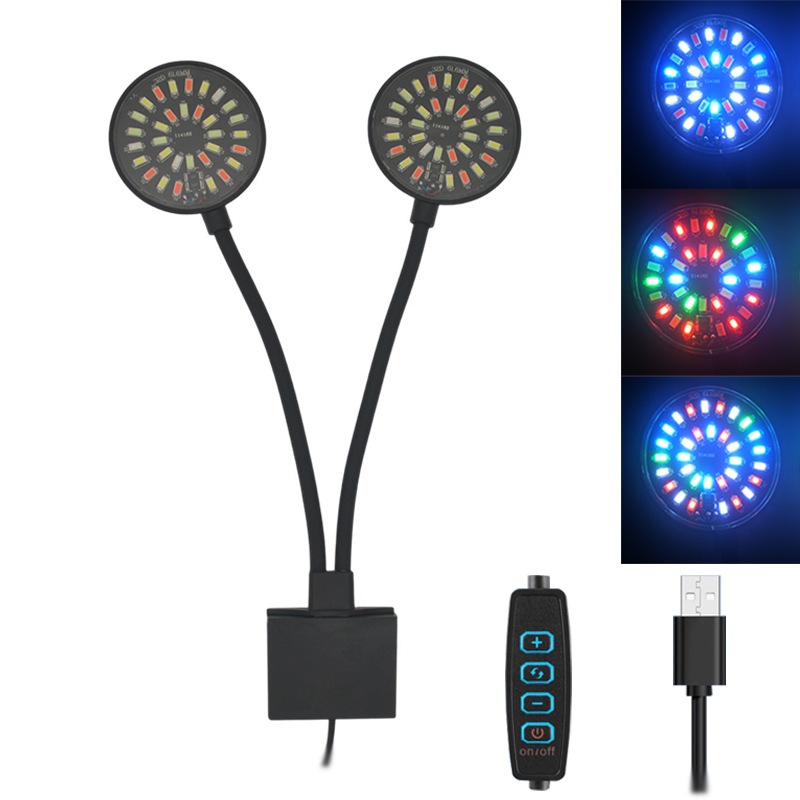 USB 水族館 LED ライト水槽クリップランプフルスペクト - Aquarium Fish Light Lamp のレビューと価格