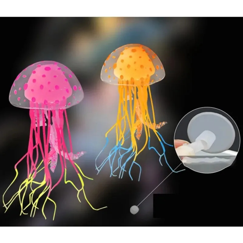 人工水泳発光クラゲ水族館の装飾水槽水中生きた植物発光飾り水生 - Fish Toys For Aquarium のレビューと価格