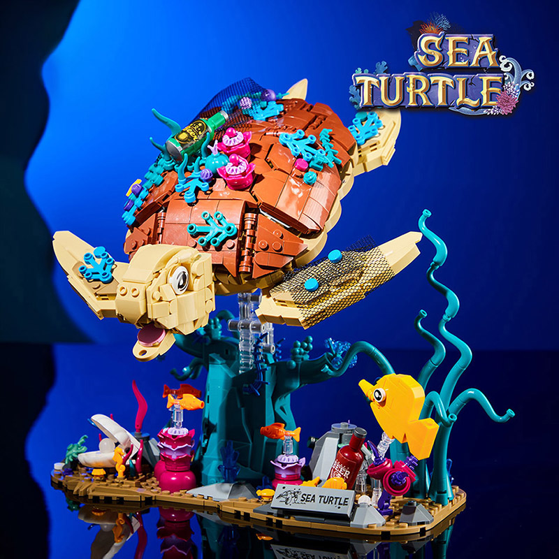 クリエイティブ1271ピース水中世界ウミガメモデル組み立てブ - Aquarium Fish Lego のレビューと価格