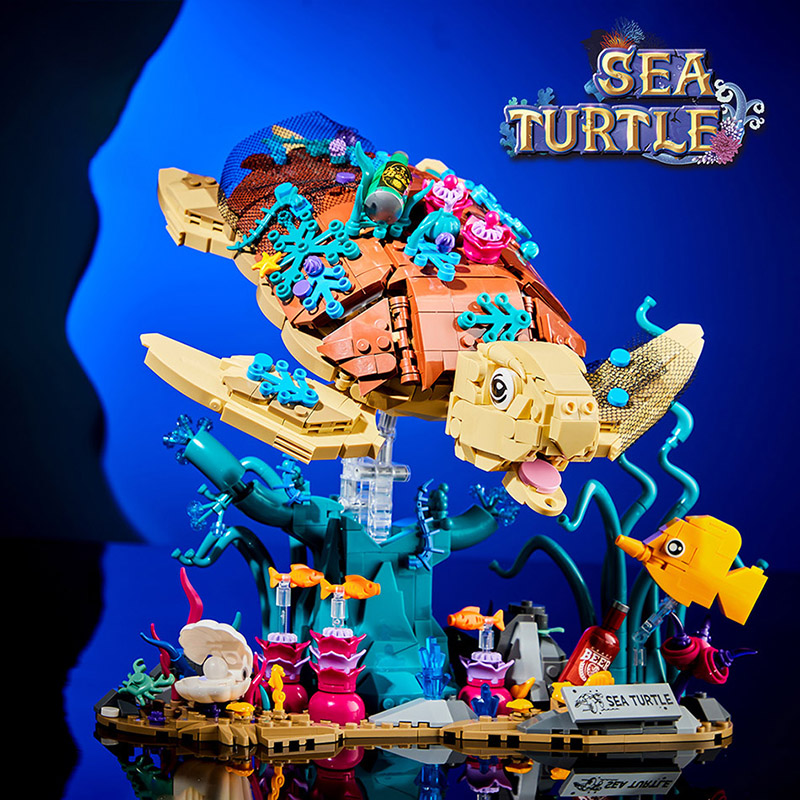 クリエイティブ1271ピース水中世界ウミガメモデル組み立てブ - Aquarium Fish Lego のレビューと価格