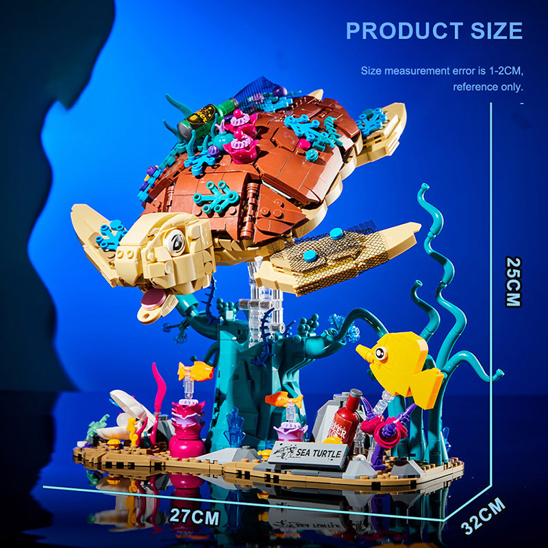 クリエイティブ1271ピース水中世界ウミガメモデル組み立てブ - Aquarium Fish Lego のレビューと価格