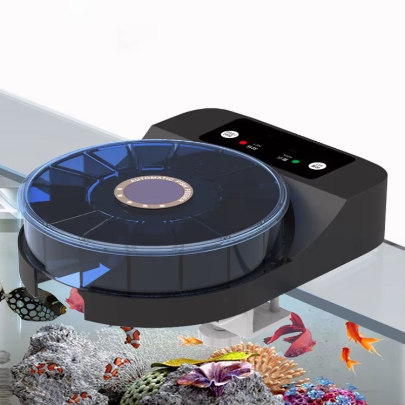 充電式自動給餌器 大型池用 スマート小型水槽設備 プラスチッ - Aquarium Fish Big Size のレビューと価格