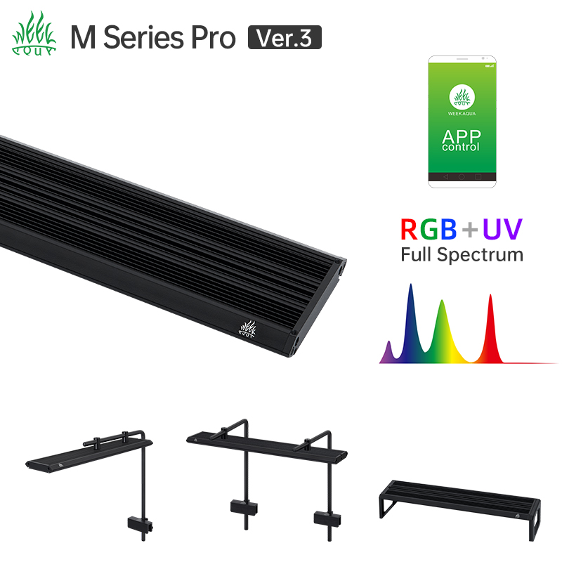 ウィークアクアMシリーズRGB UV LED水槽ライト、調整 - Aquarium Fish Light Lamp のレビューと価格