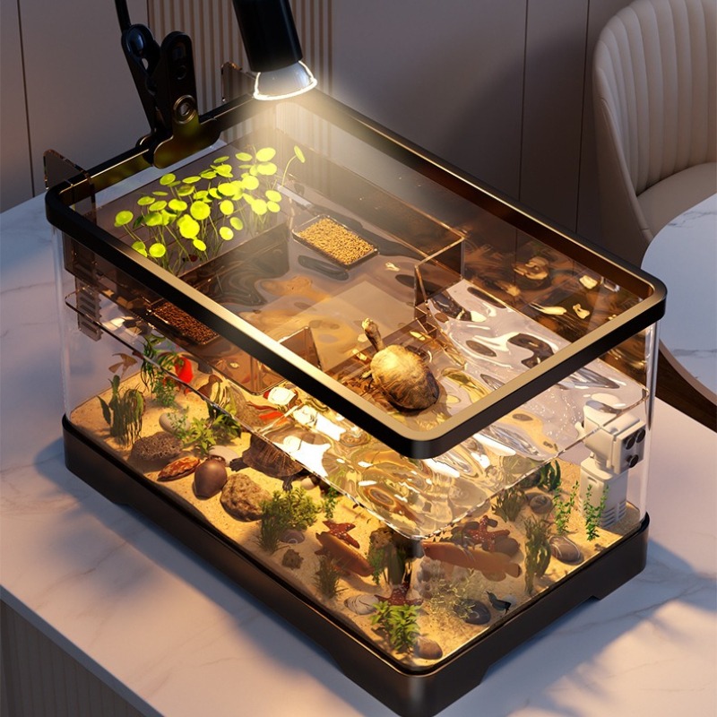アクリル製水槽 超透明 生態系水槽 透明プラスチック製 卓上 - Aquarium Fish Live のレビューと価格