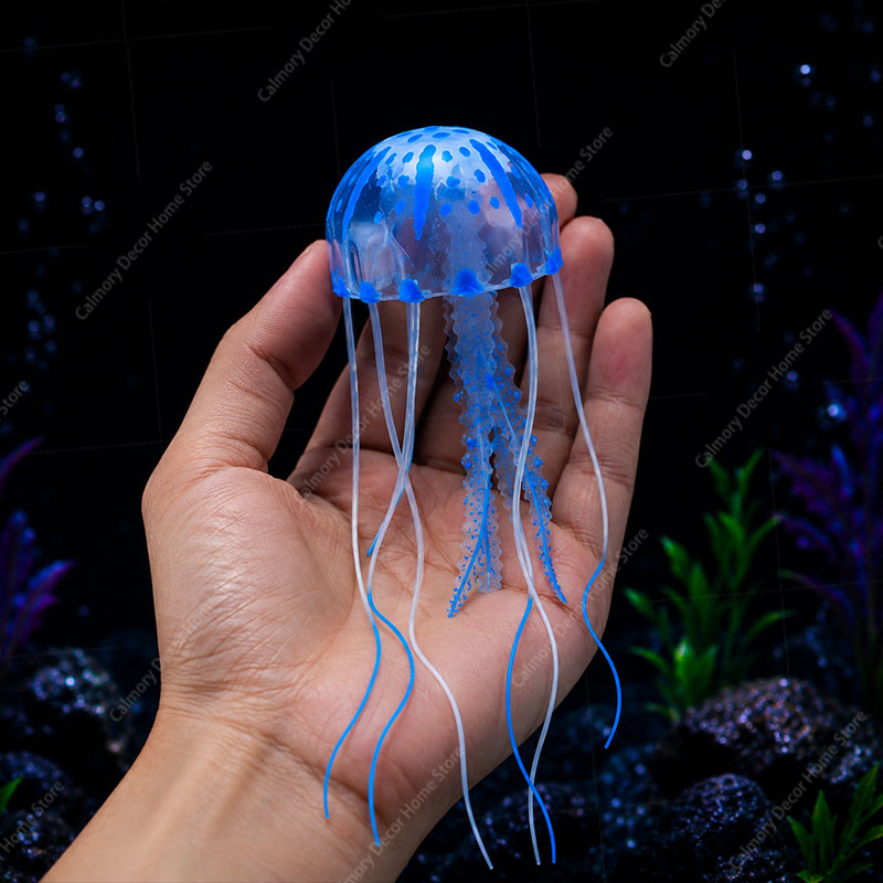 創造的な模擬浮遊蛍光発光効果クラゲ水槽装飾魚タンク水中装飾品 - Fish Toys For Aquarium のレビューと価格
