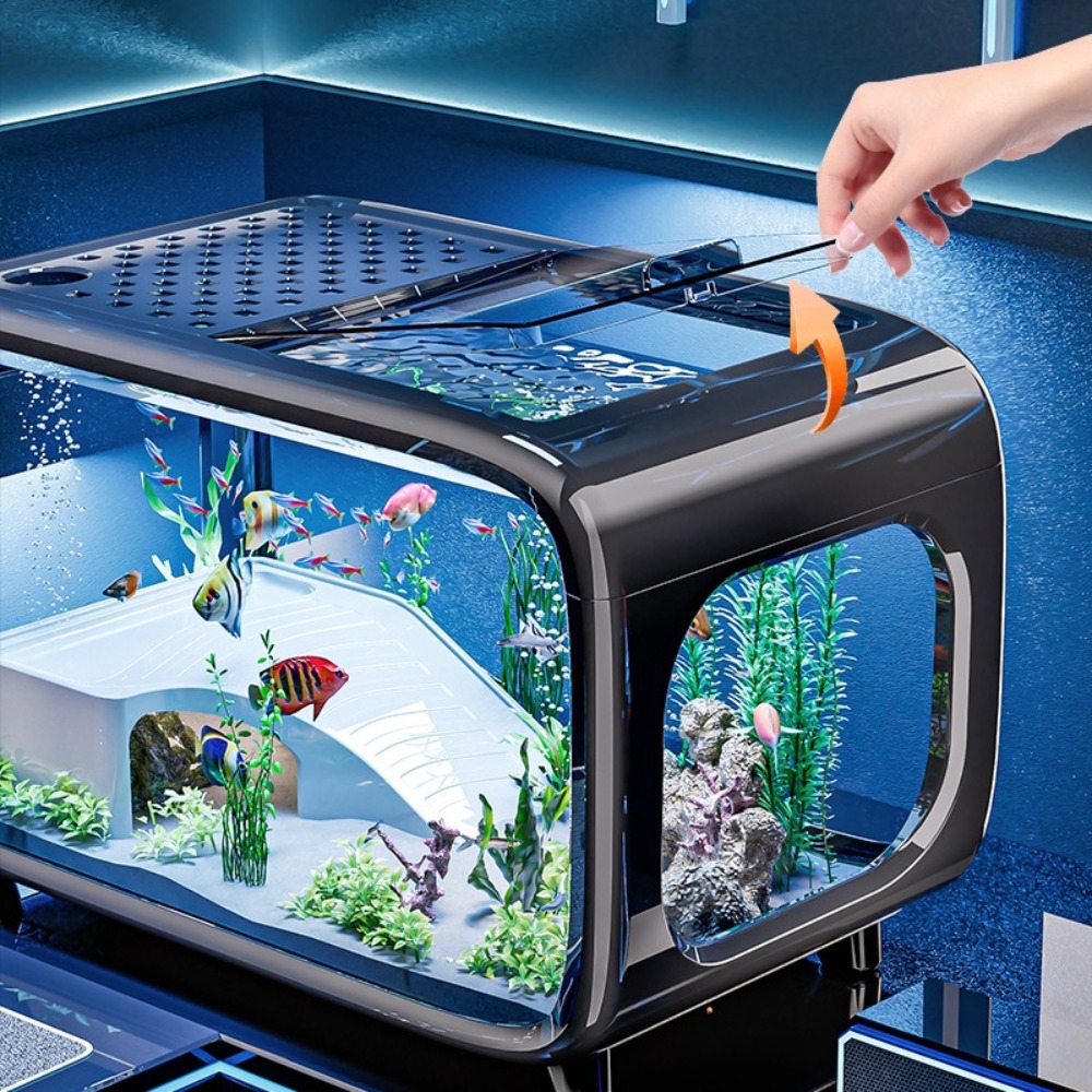透明な高級水槽、耐久性のあるリビングルーム装飾、小型金魚水槽 - Aquarium Fish Live のレビューと価格