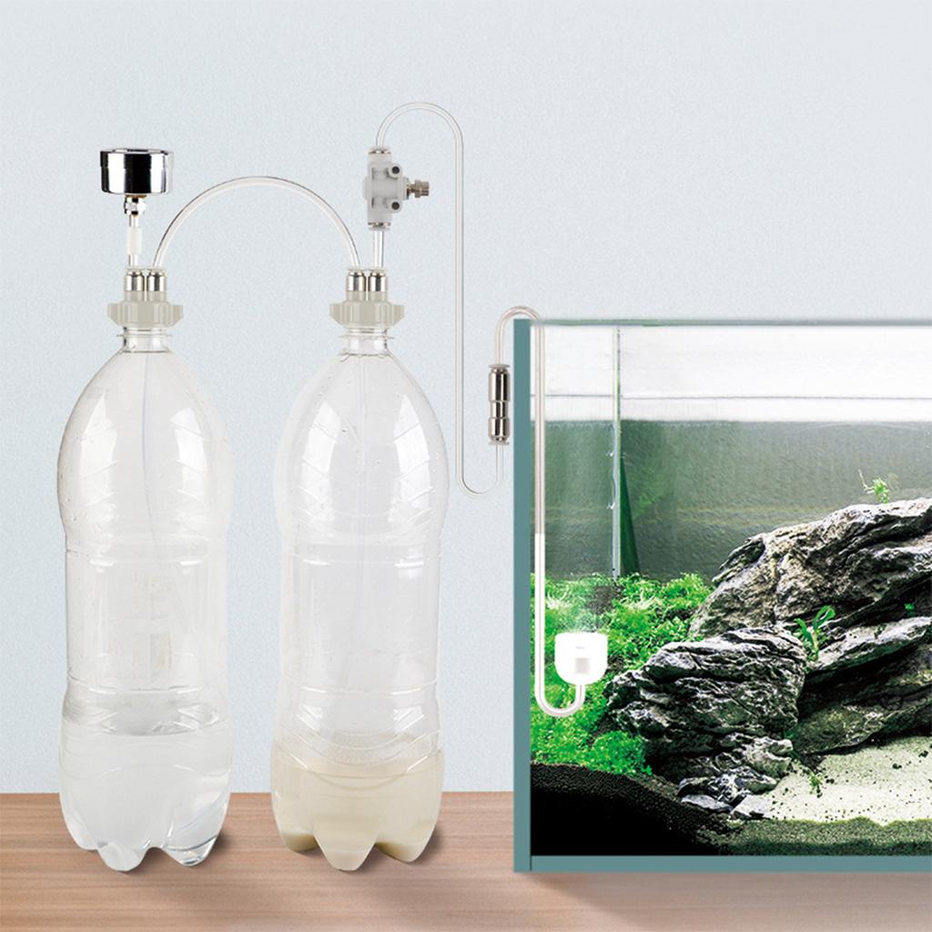 水槽用CO2発生器（圧力計付き）、プラスチック・金属製パイプ - Co2 Diffuser Planted のレビューと価格