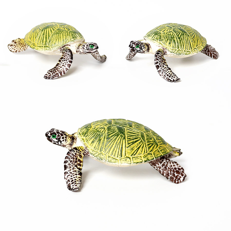 リアルなミニチュア潜水艦海タートルモデル、海の動物亀の置物、 - Fish Toys For Aquarium のレビューと価格